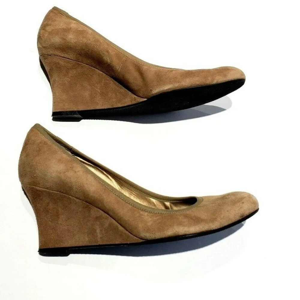 Ditto By Van Eli Brown Wedge Heels Round Toe Size